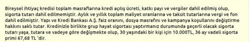 İhtiyaç YapıKRedi Sart